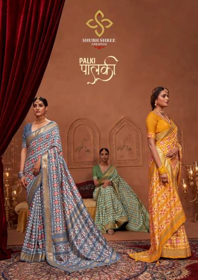PALKI BY SHUBH SHREE VELVET TUSSAR SILK SAREE WHOLESALER IN INDIA